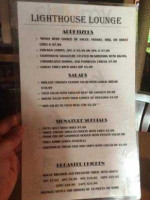 Lighthouse Lounge menu