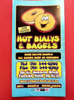 Hot Bialys Bagels menu