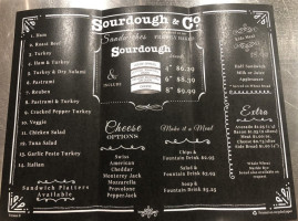 Sourdough Co menu