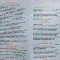 The Hibiscus Jerk Hut menu