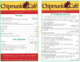 Chipmunk Cafe menu