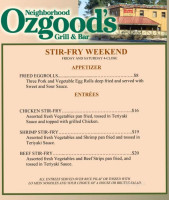 Ozgoods Neighborhood Grill menu