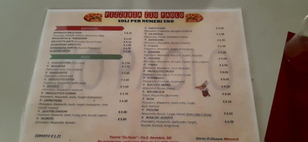 Pizzeria Zio Paolo menu
