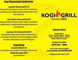 Kogi Grill menu