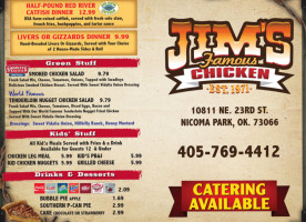 Jim's Fried Chicken menu