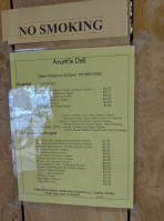 Arum's Deli menu