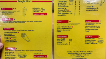 Tikka Grill Jungle Jim's menu
