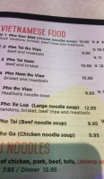 Lanna Thai Cuisine menu