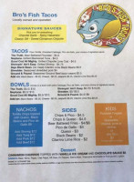 Bro's Fish Tacos menu