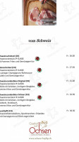 Restaurant, Gasthof und Metzgerei zum Ochsen AG menu