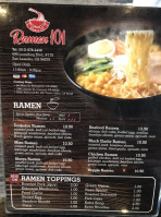 Ramen 101 San Leandro menu