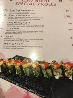 Eeny Meeny Sushi Roll menu