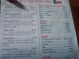 La Casita L C menu