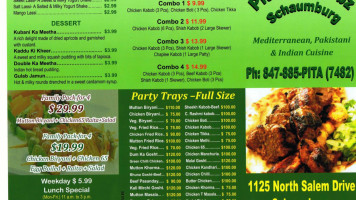 Pita And Kabobz menu