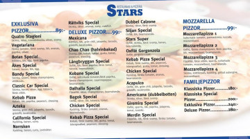 Stars Restaurang menu