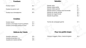 Gorges Du Durnand menu