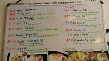 Hanabishi Japanese Cuisine menu