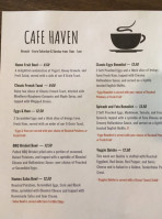 Cafe Haven menu