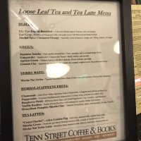 Tenn Street Coffee menu