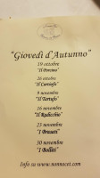 Nonno Cet menu