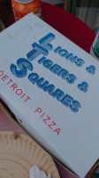 Lions Tigers Squares Detroit Pizza food
