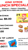 King Gyros South Bend Express menu