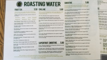 Roasting Water menu