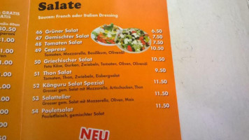 Pizzeria Kaenguru Rothenburg menu