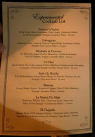 Experimental Cocktail Club menu