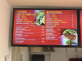 Tacos El Sol menu