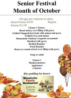 Mountville Family menu