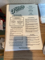 Tito's menu