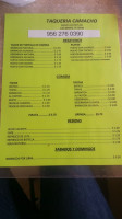 Taqueria Camacho menu