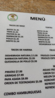 Taqueria Camacho menu