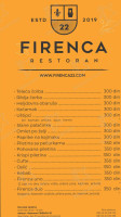 Firenca 22 Restoran menu