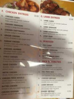 Sizzler Cuisine Of India menu