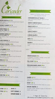 Coriander Flavors Of India menu