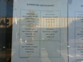 Super Star menu