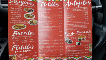 Taqueria San Andres menu