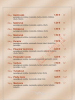 Pizza Kaviareň Družstevná menu