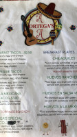 A Ortegas A Mexican Food menu