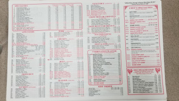 Golden Chopstick menu