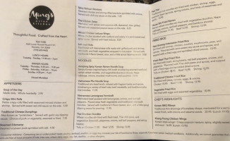 Ming's Asian Kitchen (woodlawn Lower Roswell) menu