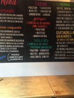 Taqueria ' 'el Gallo ' ' menu