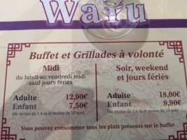 Wafu Buffet a Volonte menu