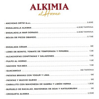 Alkimia New Tavern menu