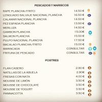 Sabor Andaluz menu