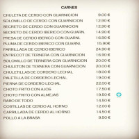 Sabor Andaluz menu