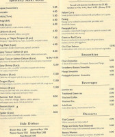 Chai's Asian Bistro menu