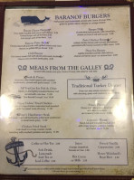 Baranof Bar Restaurant menu